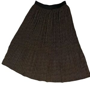 ADRIANNA PAPELL Womens Tea-Length Cocktail Pleated Skirt Size M